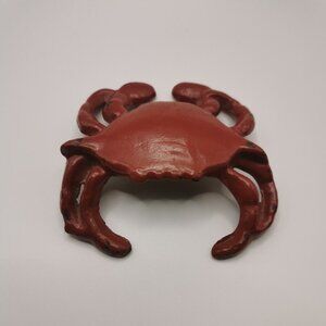 VTG Iron Art Crab JM270 Painted Red Cast Iron Paperweight Bottle Opener
